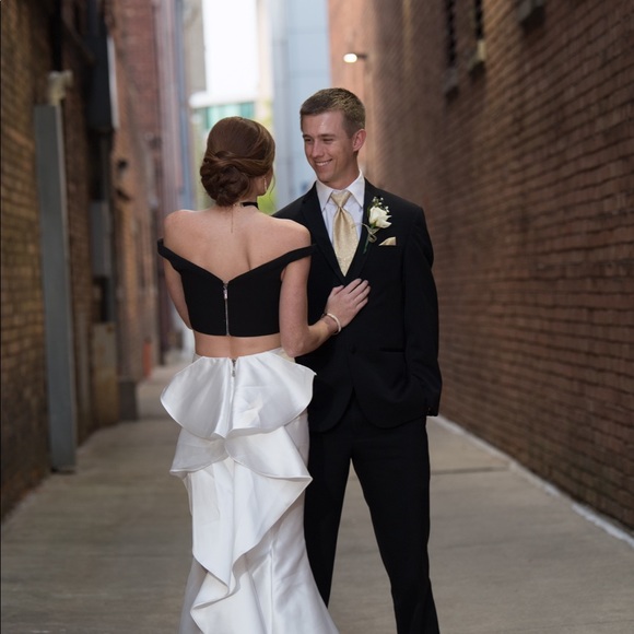 🖤Sherri Hill 50750 2-piece off the shoulder Sweetheart Dress with Mermaid skirt - Picture 8 of 11
